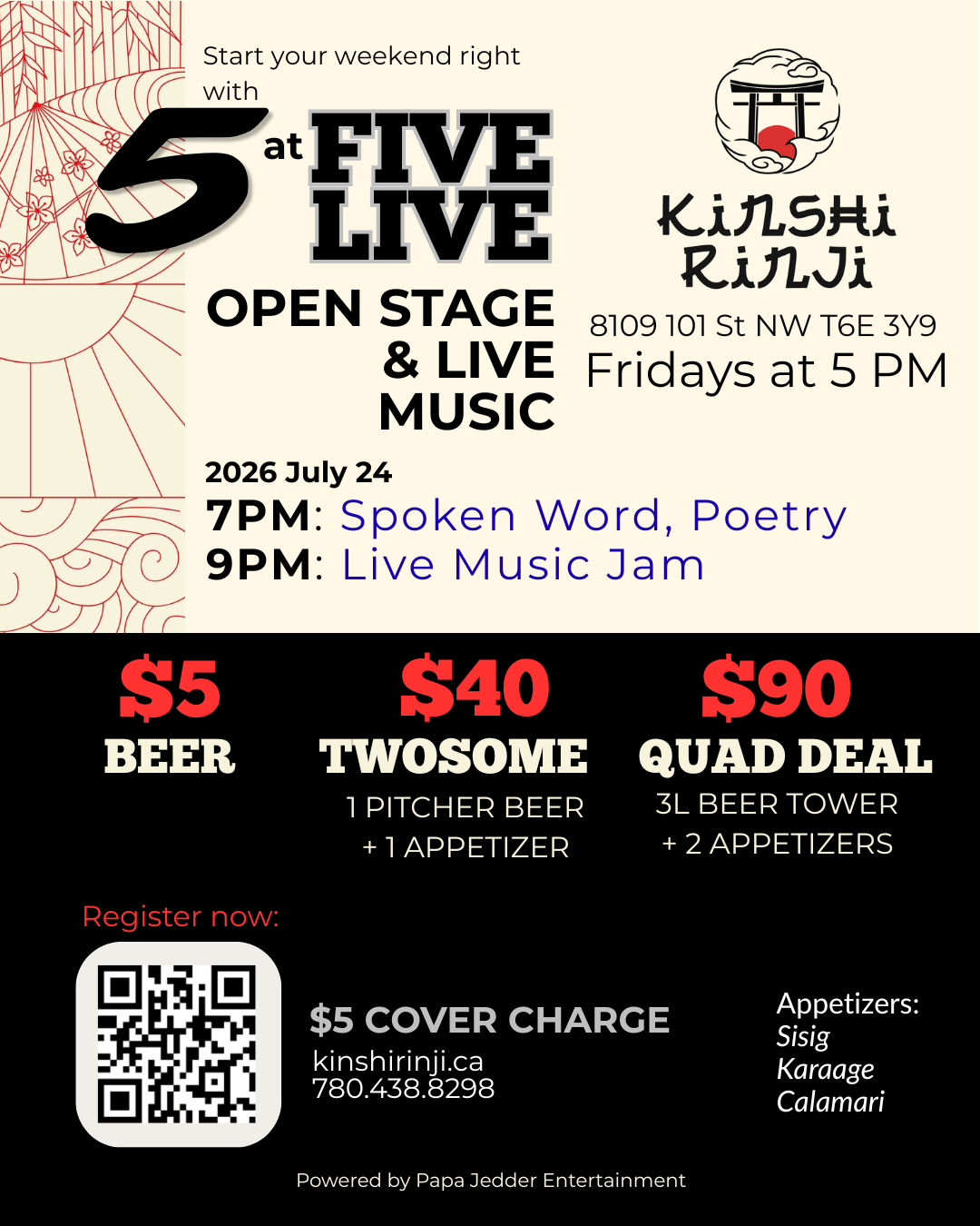 5 at Five Live 003: Your Stage Awaits — event poster
